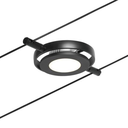 Paulmann 94418 - Juego de 5xLED/4,5W, sistema completo de suspensión por cable ROUNDMAC 230V, negro