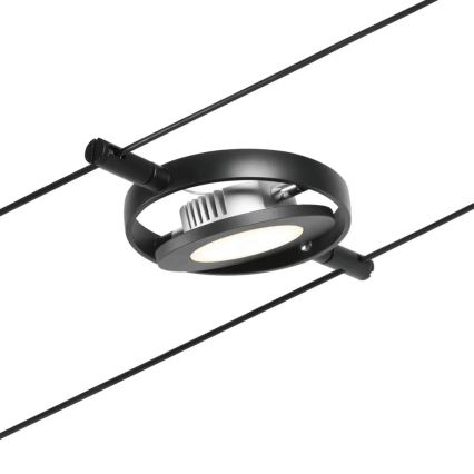 Paulmann 94418 - Juego de 5xLED/4,5W, sistema completo de suspensión por cable ROUNDMAC 230V, negro