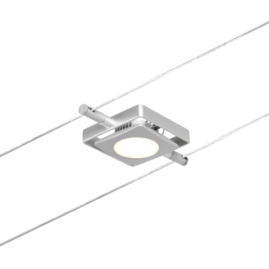Paulmann 94420 - Set de 5 LED de 4,5W, sistema completo de cable MAC 230V, cromo mate