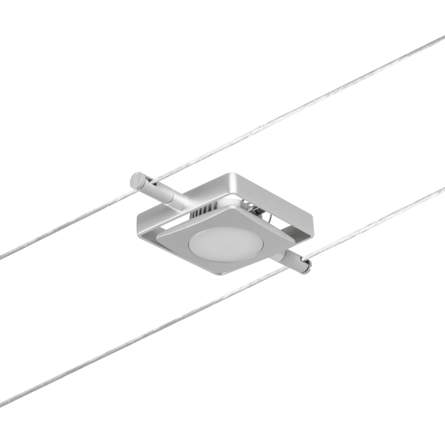 Paulmann 94420 - Set de 5 LED de 4,5W, sistema completo de cable MAC 230V, cromo mate