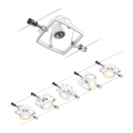 Paulmann 94432 - Juego de 5xGU5,3/10W, sistema completo de cable MAC 230V, blanco