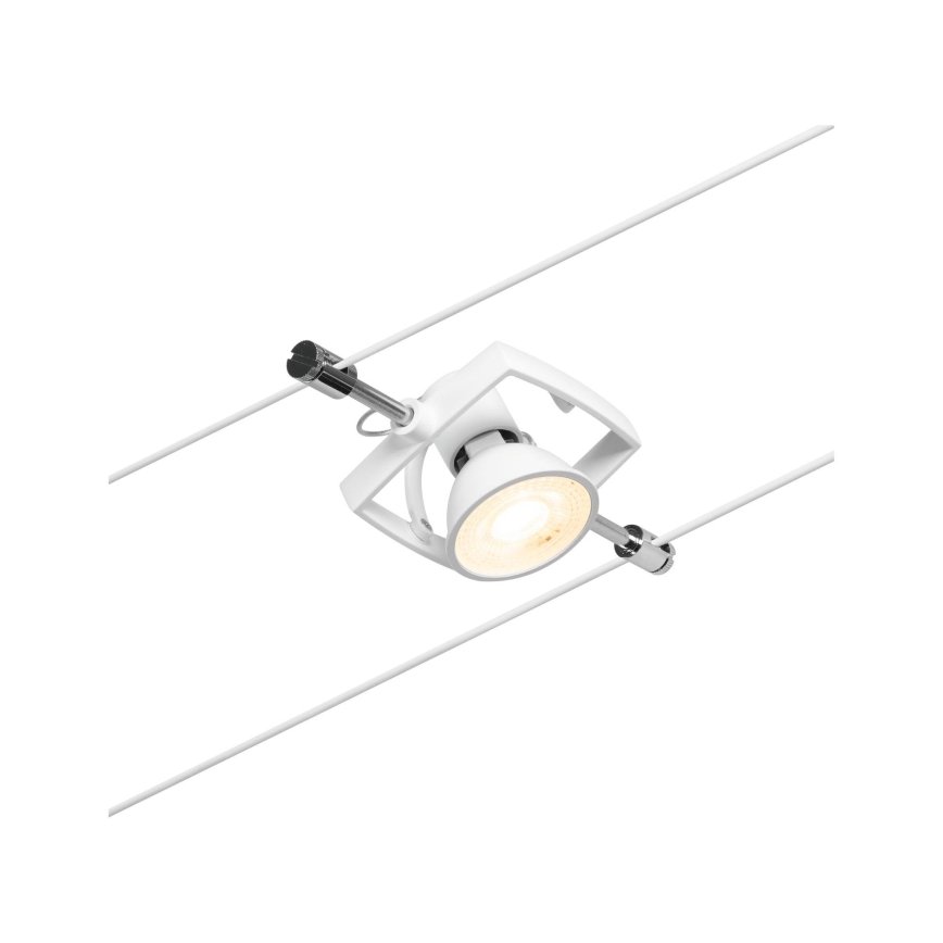 Paulmann 94432 - Juego de 5xGU5,3/10W, sistema completo de cable MAC 230V, blanco