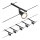 Paulmann 94446 - Set de 5x GU5,3/10W, sistema de suspensión por cable completo SALT 230V, negro