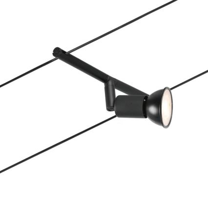 Paulmann 94446 - Set de 5x GU5,3/10W, sistema de suspensión por cable completo SALT 230V, negro