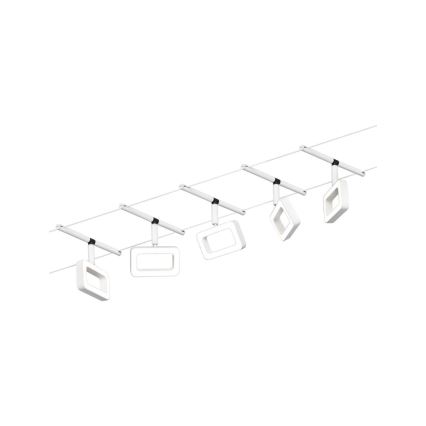 Paulmann 94483 - Juego 5xLED/4,8W Sistema de cableado completo FRAME 230V blanco