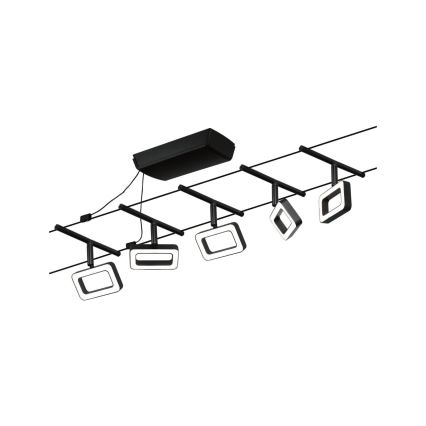 Paulmann 94485 - Juego 5xLED/4,8W Sistema de cable completo FRAME 230V negro