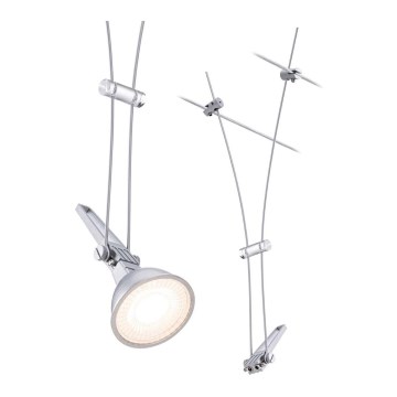 Paulmann 94487 - 1xGU5,3/50W Foco para sistema de rieles COMET 230V cromo mate