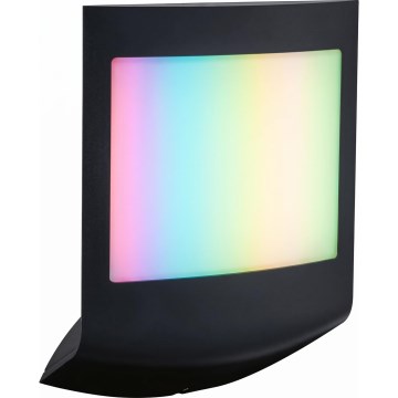 Paulmann 94513 - RGBW LED/8,2W IP44 Aplique de pared exterior regulable con sensor de movimiento y crepúsculo PADEA 230V antracita