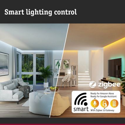 Paulmann 94513 - Luminaria regulable para número de casa RGBW LED/8,2W IP44 con sensor de movimiento y de crepúsculo PADEA 230V antracita