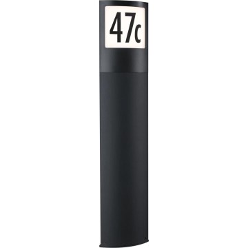 Paulmann 94514 - LED/8,5W IP44 Regulable para número de casa con sensor de movimiento y crepúsculo PADEA 230V antracita