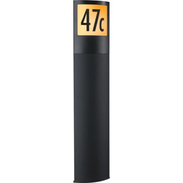 Paulmann 94515 - LED/8,5W IP44 Iluminación para número de casa regulable con sensor de movimiento y sensor crepuscular PADEA 230V antracita