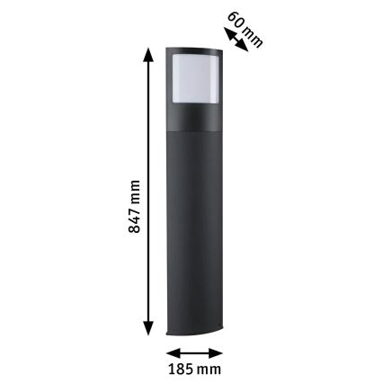 Paulmann 94515 - LED/8,5W IP44 Iluminación para número de casa regulable con sensor de movimiento y sensor crepuscular PADEA 230V antracita