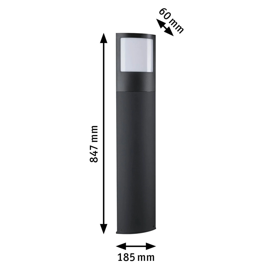 Paulmann 94515 - LED/8,5W IP44 Iluminación para número de casa regulable con sensor de movimiento y sensor crepuscular PADEA 230V antracita