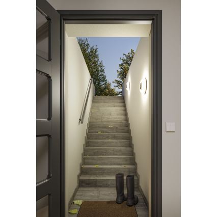 Paulmann 94956 - LED/20,5W IP65 Aplique de pared exterior regulable con sensor de movimiento y de crepúsculo AUREVA 230V 2200/3000/4000K antracita