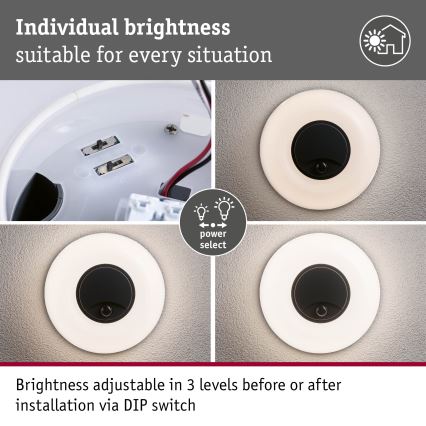 Paulmann 94956 - LED/20,5W IP65 Aplique de pared exterior regulable con sensor de movimiento y de crepúsculo AUREVA 230V 2200/3000/4000K antracita