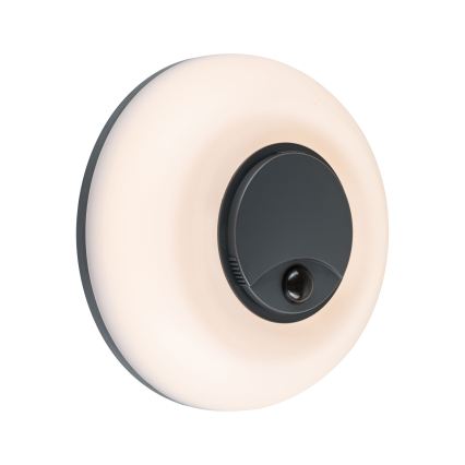 Paulmann 94956 - LED/20,5W IP65 Aplique de pared exterior regulable con sensor de movimiento y de crepúsculo AUREVA 230V 2200/3000/4000K antracita