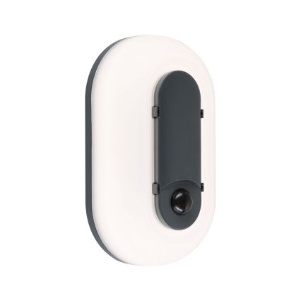 Paulmann 94958 - LED/18,5W IP65 Aplique de pared exterior regulable con sensor de movimiento y de crepúsculo ELUNOR 230V 2200/3000/4000K antracita
