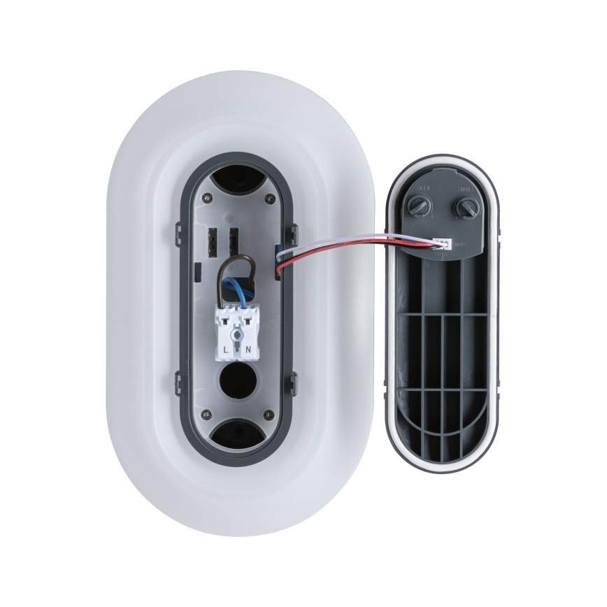 Paulmann 94958 - LED/18,5W IP65 Aplique de pared exterior regulable con sensor de movimiento y de crepúsculo ELUNOR 230V 2200/3000/4000K antracita