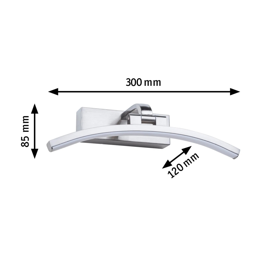 Paulmann 95556 - LED/6W Lámpara para cuadros BENTO 230V 30 cm cromo mate