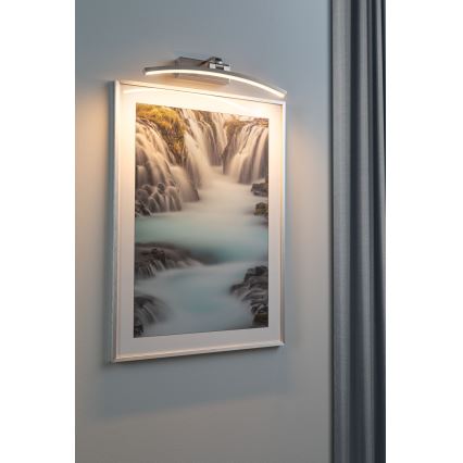 Paulmann 95557 - Lámpara para cuadros BENTO, LED 8,5 W, 230 V, 40 cm, cromo mate