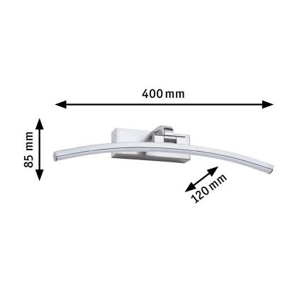 Paulmann 95557 - Lámpara para cuadros BENTO, LED 8,5 W, 230 V, 40 cm, cromo mate