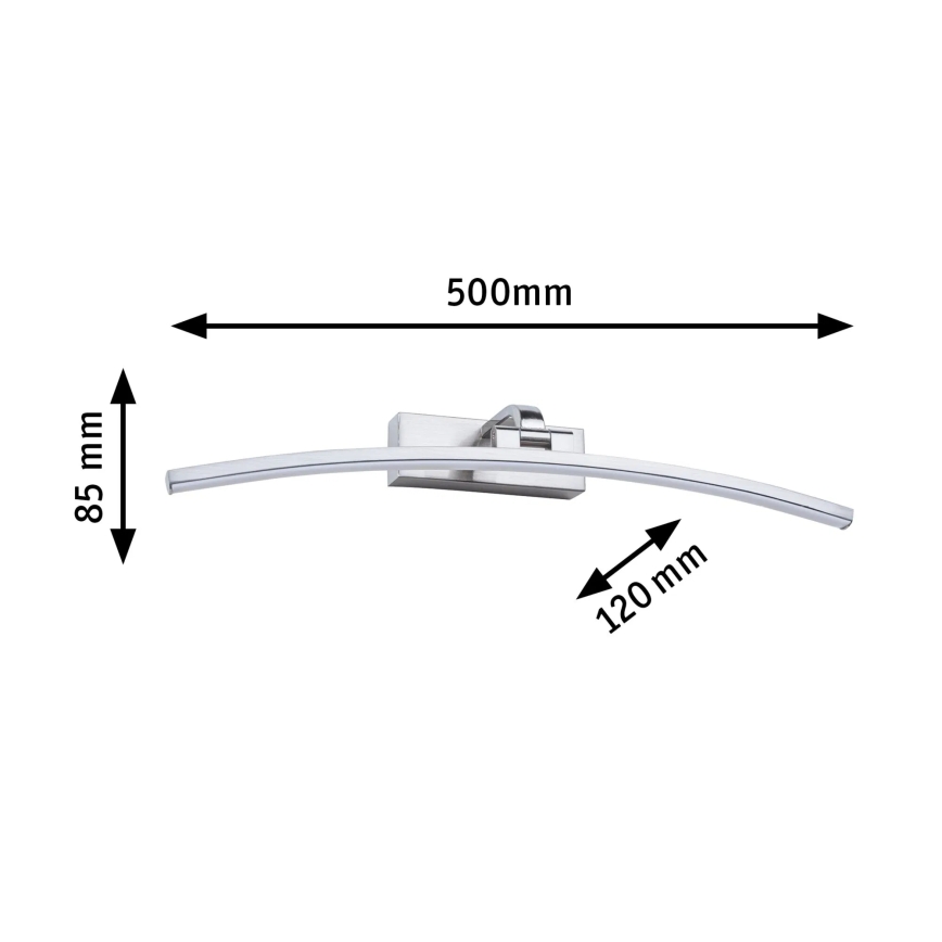 Paulmann 95558 - Aplique para cuadros LED/10W BENTO 230V 50 cm cromo mate