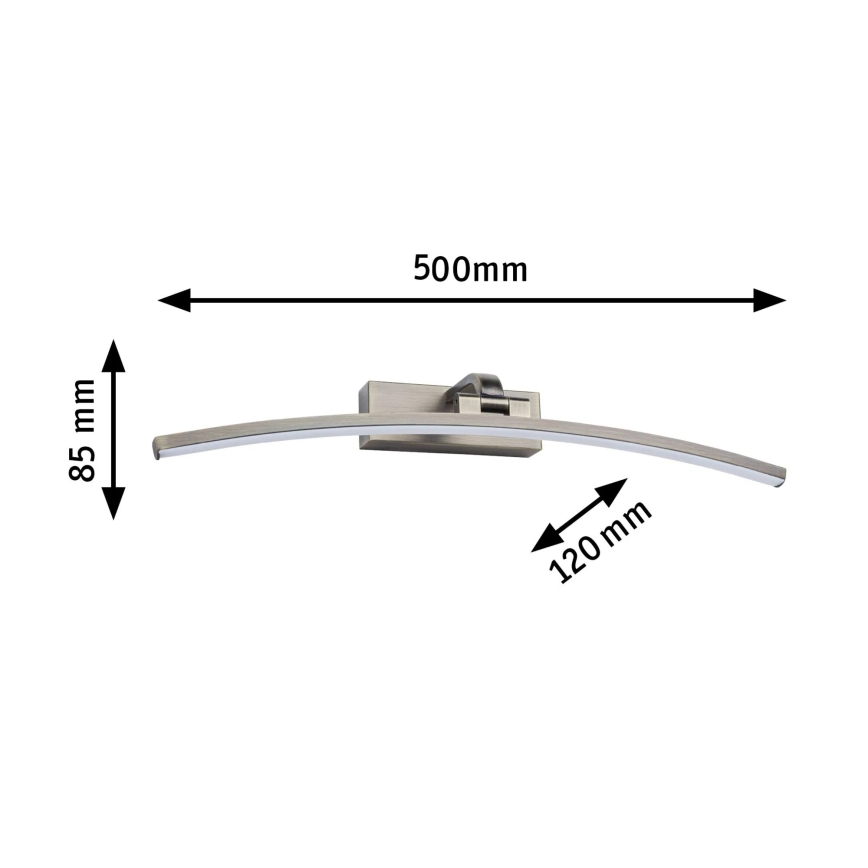 Paulmann 95561 - Aplique para cuadros LED/10W BENTO 230V 50 cm latón