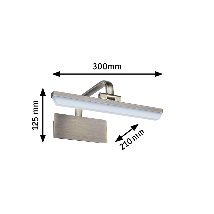 Paulmann 95568 - LED/6W Lámpara para cuadros RENAN 230V 30 cm latón