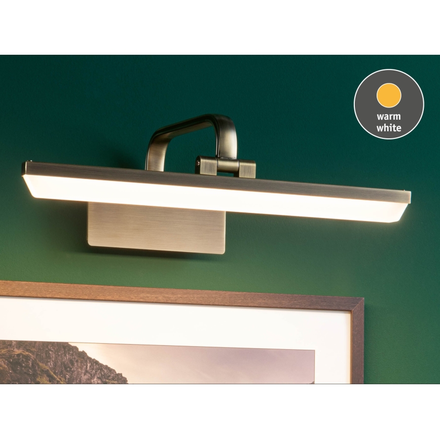 Paulmann 95569 - LED/9,5W Aplique para cuadros RENAN 230V 40 cm latón
