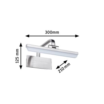 Paulmann 95571 - LED/6W Lámpara para cuadros RENAN 230V 30 cm cromo mate