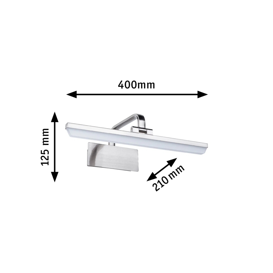 Paulmann 95572 - LED/9,5W Lámpara para cuadros RENAN 230V 40 cm cromo mate
