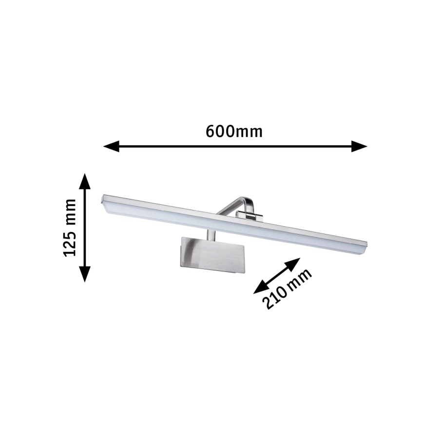 Paulmann 95573 - Lámpara para cuadros LED 11W RENAN 230V 60 cm cromo mate