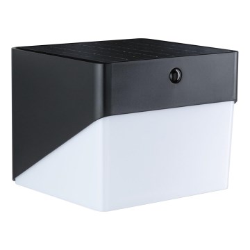 Paulmann 95746 - LED/2,3W IP44 Aplique solar de pared con sensor EILEEN 3,7/230V 4000 mAh negro