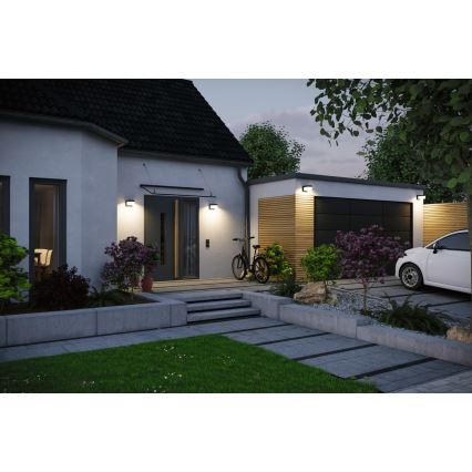 Paulmann 95747 - LED/2,3W IP44 Aplique de pared solar con sensor CALYNE 3,7/230V 4000 mAh negro