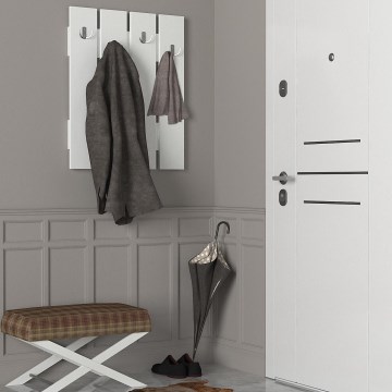 Percha de pared ANITA 80x64,7 cm blanco