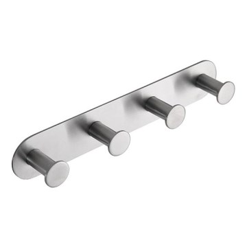 Perchero 25,5x4,5 cm acero inoxidable/plateado