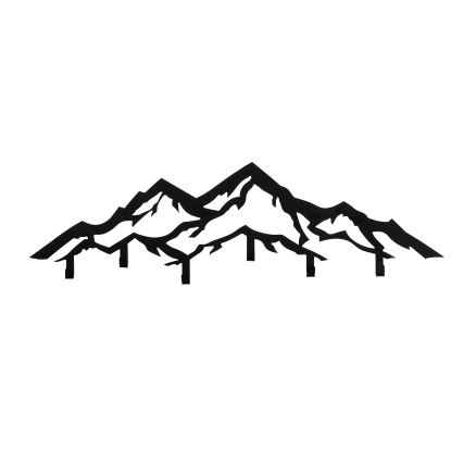 Perchero de pared 80 x 25 cm — diseño Montañas