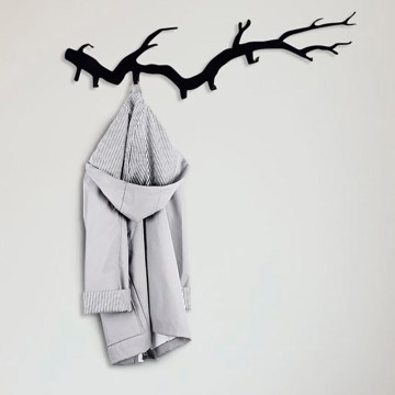 Perchero de pared 87x22 cm con diseño de rama