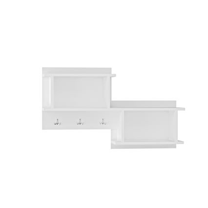 Perchero de pared con estante NIZZA 51,8x100 cm blanco