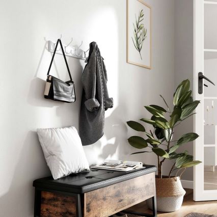 Perchero de pared KATE 40x11x7 cm blanco