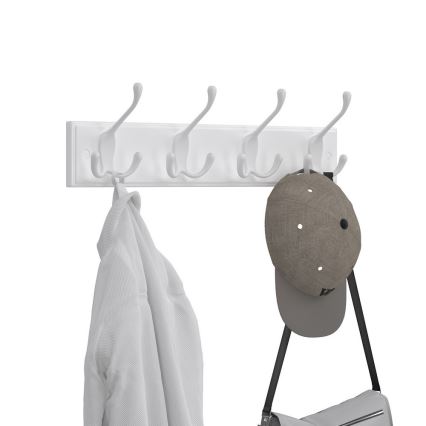 Perchero de pared KATE 40x11x7 cm blanco