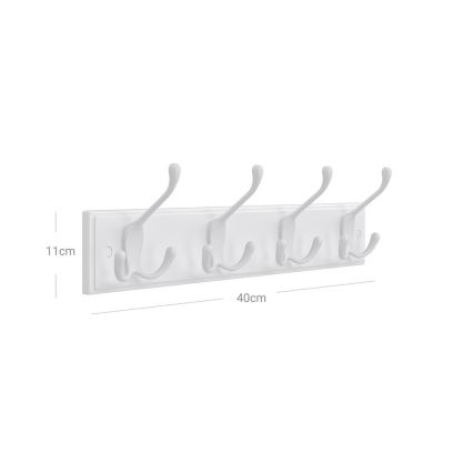 Perchero de pared KATE blanco