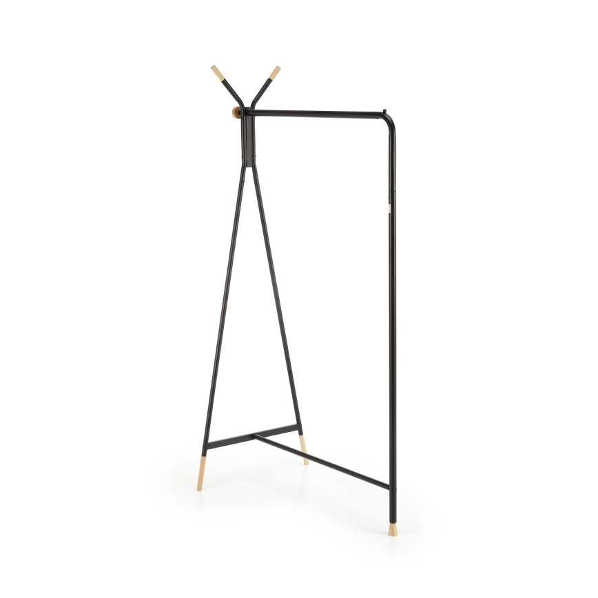 Perchero de pie 165x91 cm CHENE negro/beige