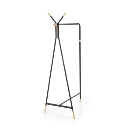 Perchero de pie 165x91 cm CHENE negro/beige