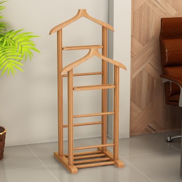 Perchero de pie BIBI 33x120x46 cm marrón