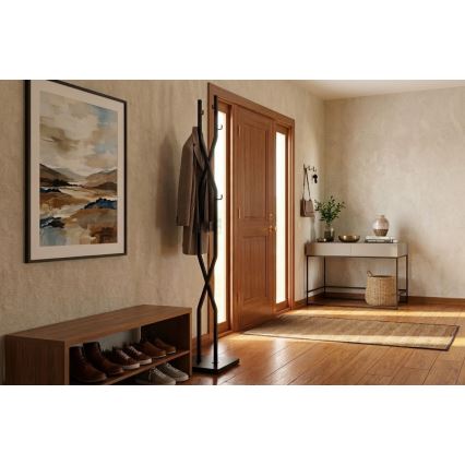 Perchero de pie LARB 180x40 cm, negro