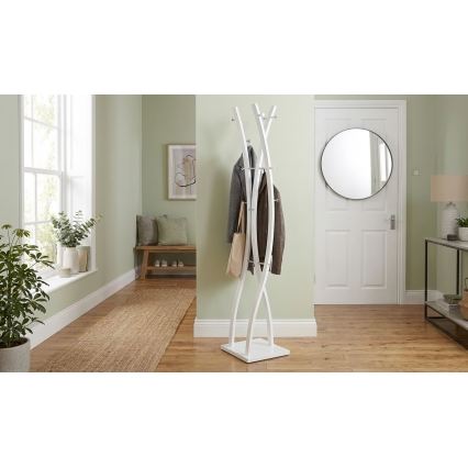 Perchero de pie VALET 179x35 cm, blanco