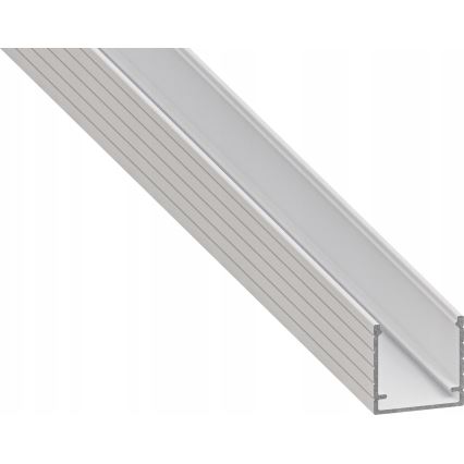 Perfil empotrable para tiras LED, 1 m, blanco