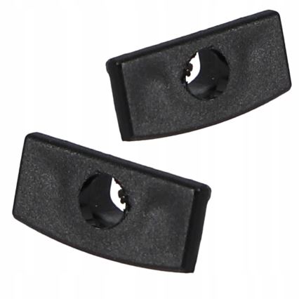 Perfil empotrable para tiras LED, 1 m, negro/transparente