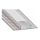 Perfil empotrable para tiras LED 1 m, plateado/blanco